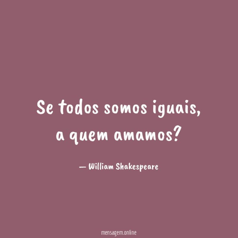 Se todos somos iguais