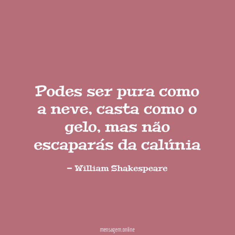 Podes ser pura como a neve