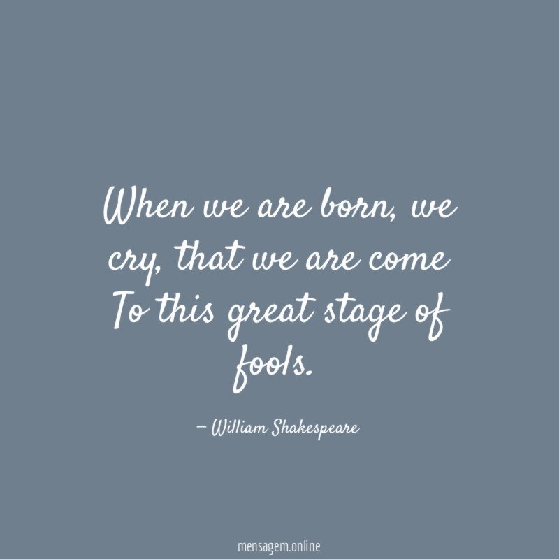 When we are born
