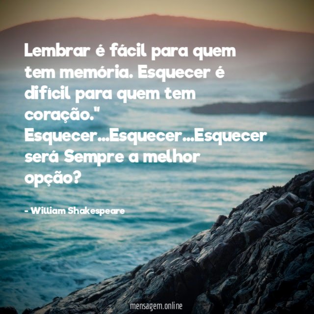 Lembrar é fácil para quem tem memória