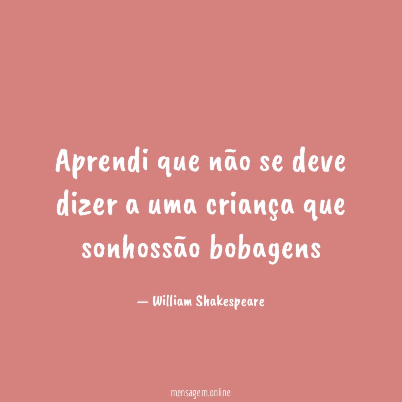 aprendi que não se deve dizer a uma