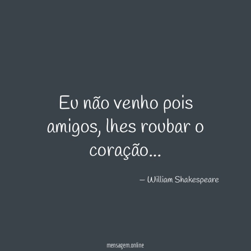 Eu não venho pois amigos