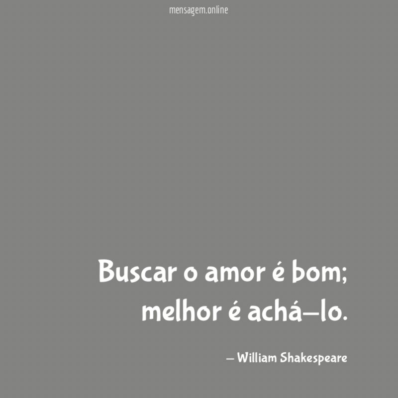 Buscar o amor é bom