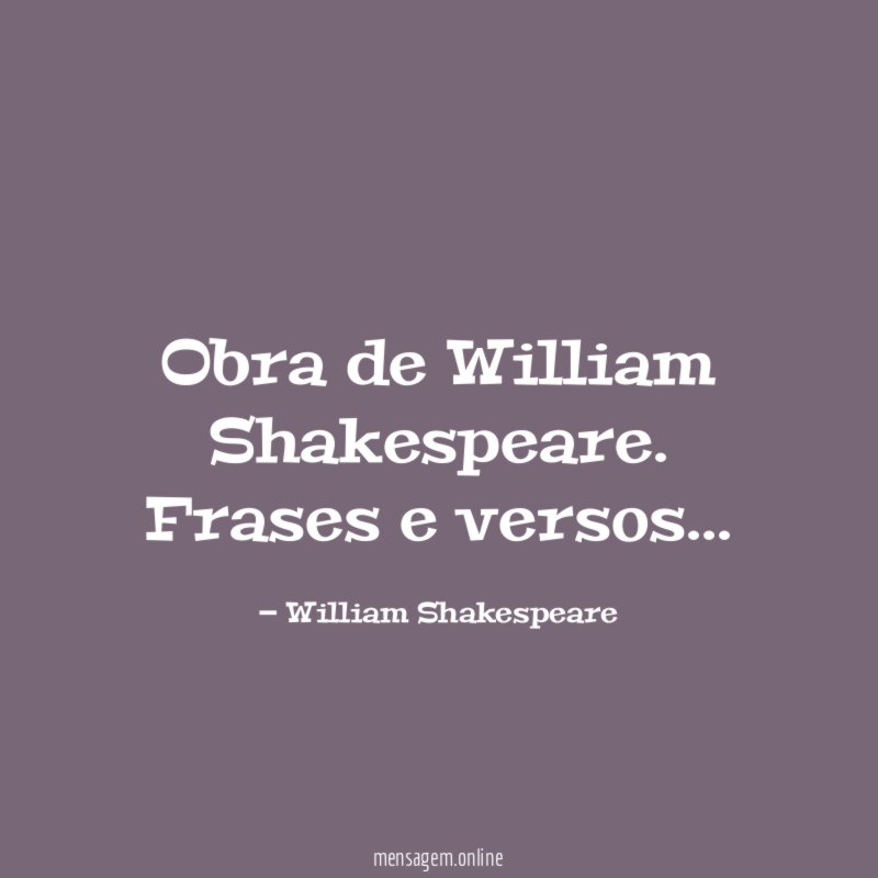 Obra de William Shakespeare
