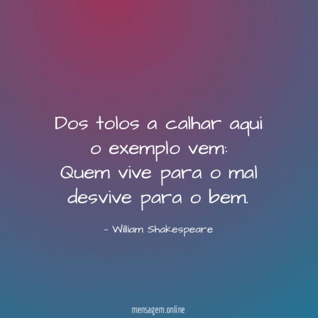 Dos tolos a calhar aqui o exemplo vem