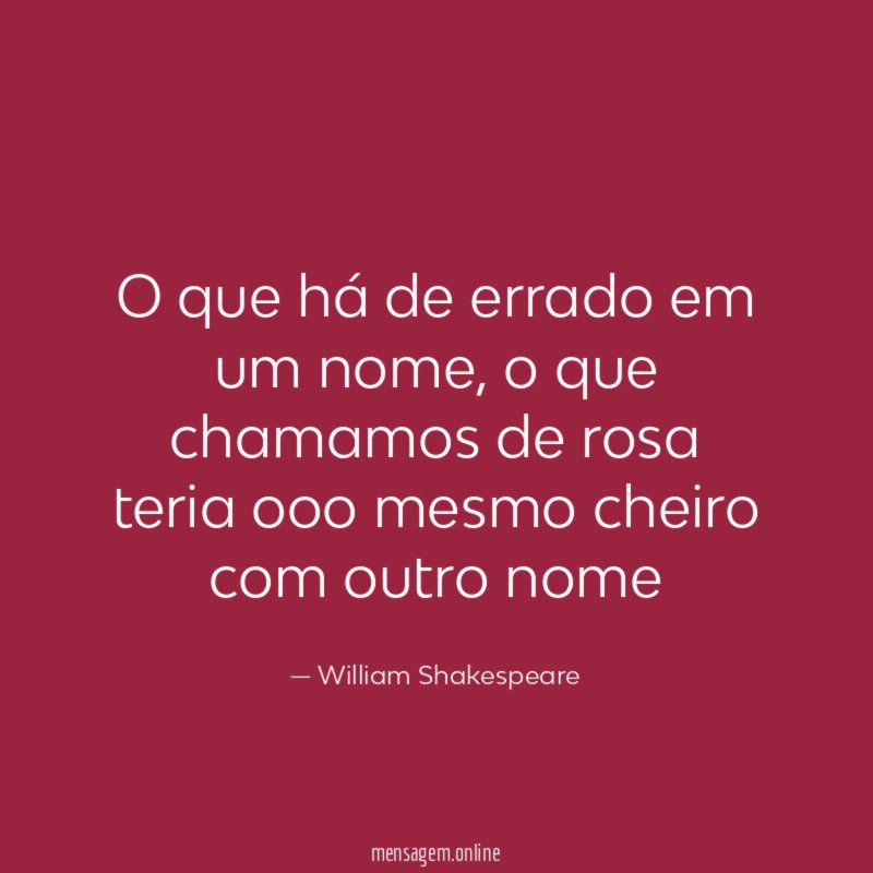 O que há de errado em um nome