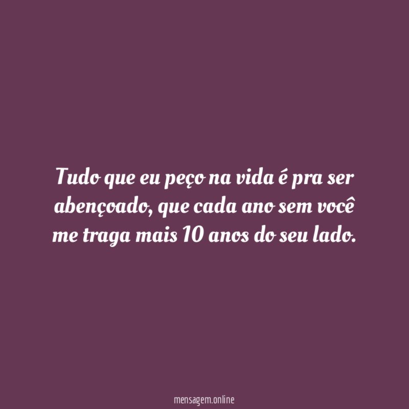 Tudo que eu peço na vida é pra ser abençoado