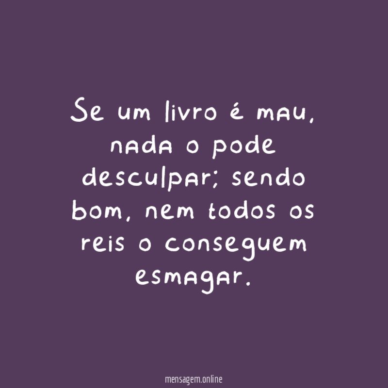 Se um livro é mau