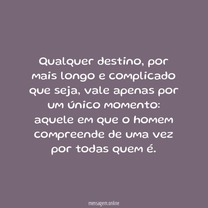 Qualquer destino