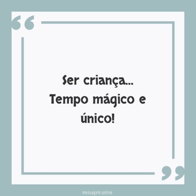 Ser criança