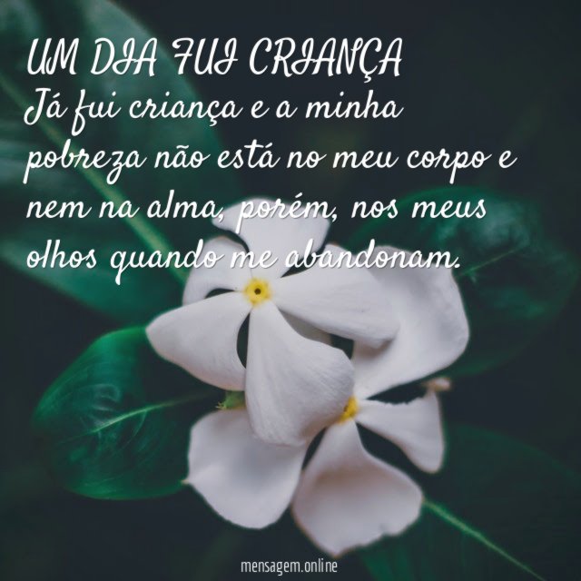 UM DIA FUI CRIANÇA