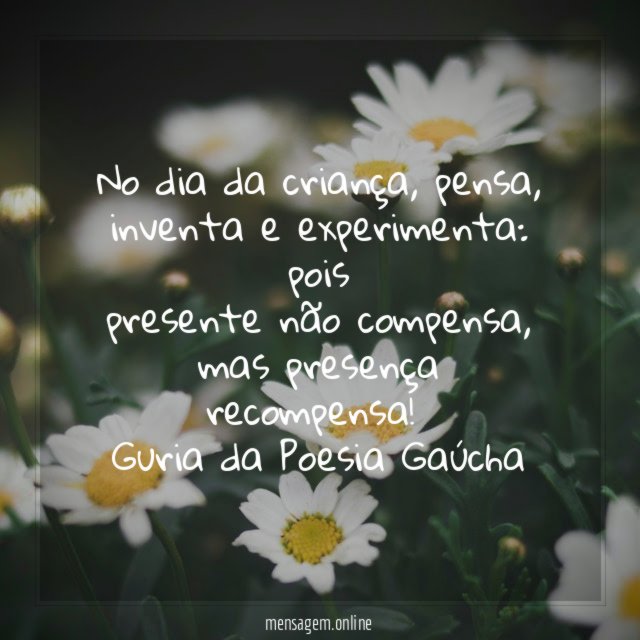 No dia da criança
