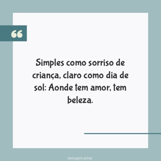 Simples como sorriso de criança