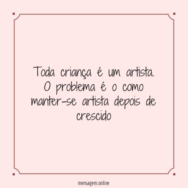 Toda criança é um artista