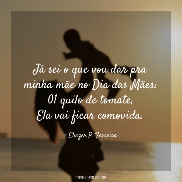 Já sei o que vou dar pra minha