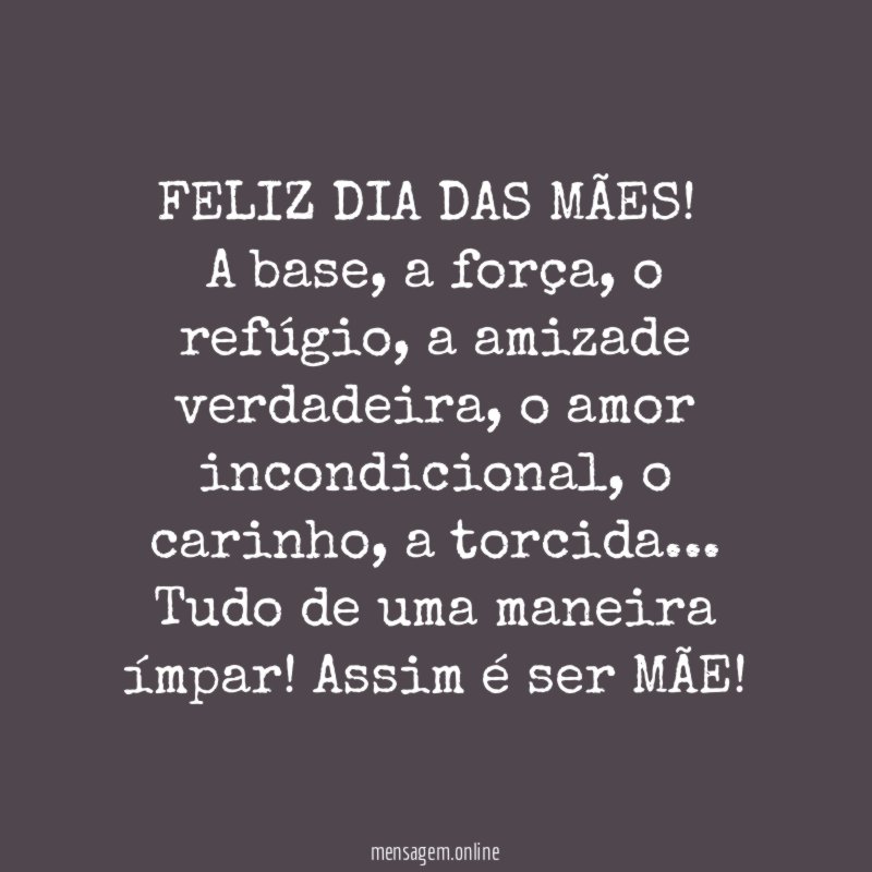 FELIZ DIA DAS MÃES