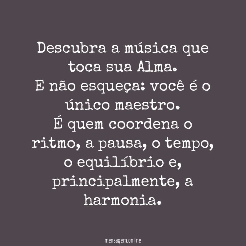 Descubra a música que toca sua Alma