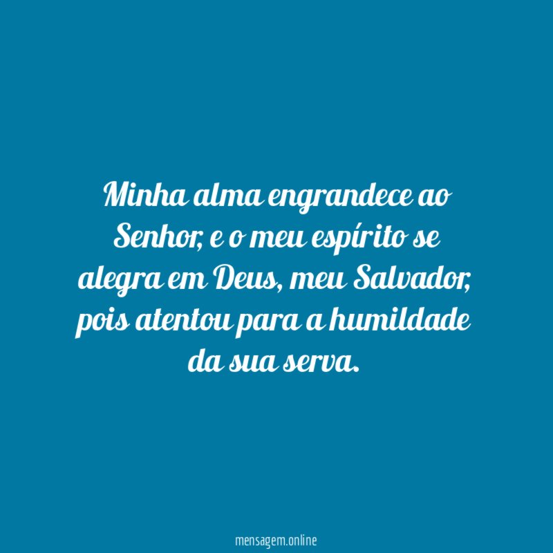 Minha alma engrandece ao Senhor