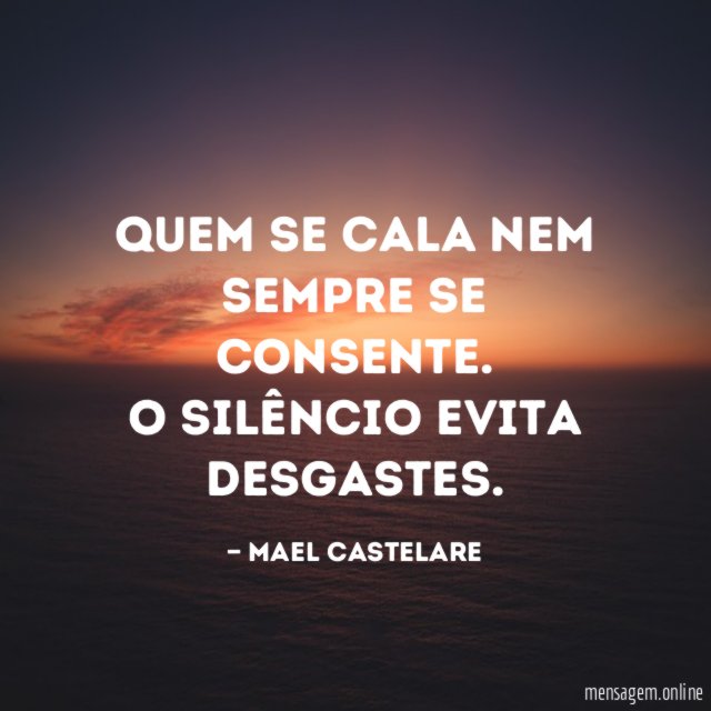 Quem se cala nem sempre se consente
