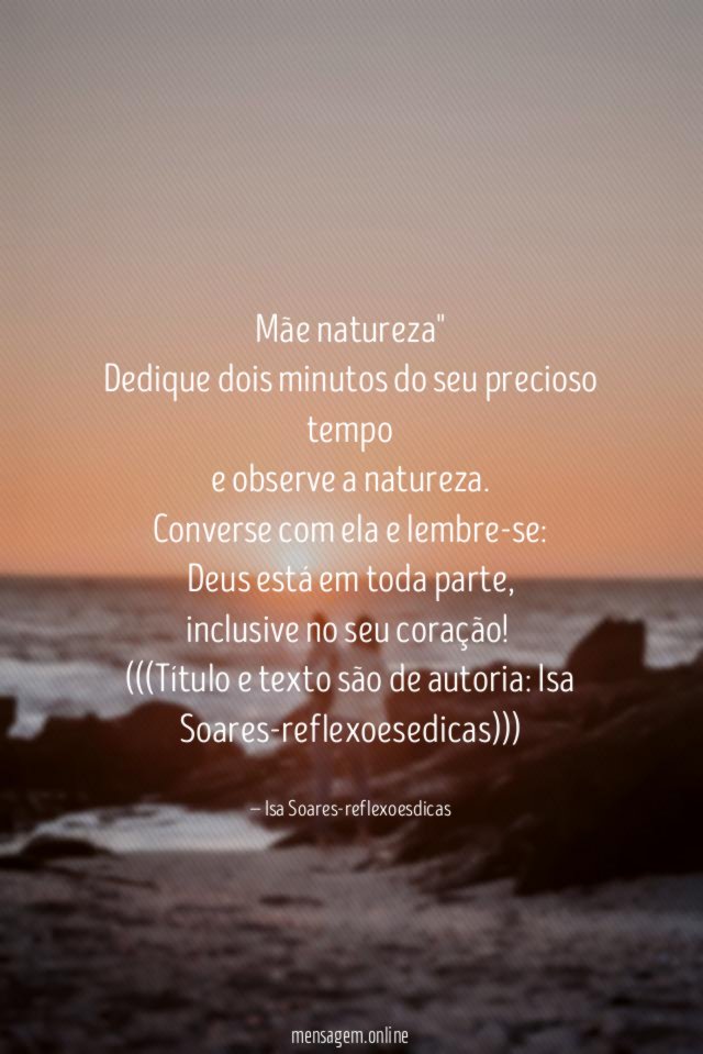 " Mãe natureza"