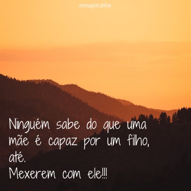 Ninguém sabe do que uma mãe é capaz por um filho
