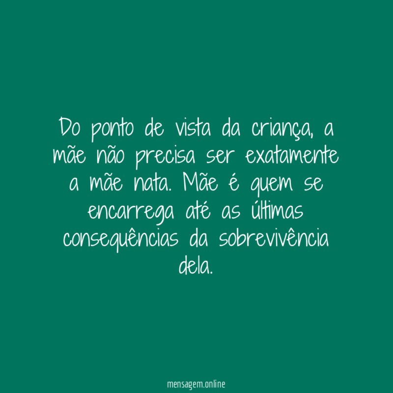 Do ponto de vista da criança