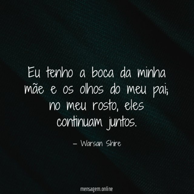 Eu tenho a boca da minha mãe