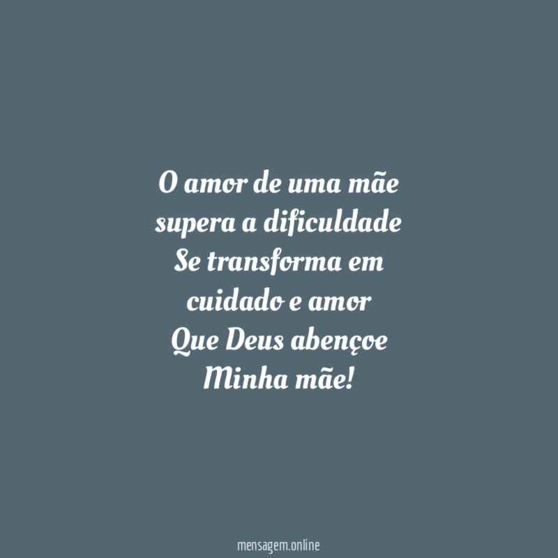 O amor de uma mãe supera a dificuldade Se transforma