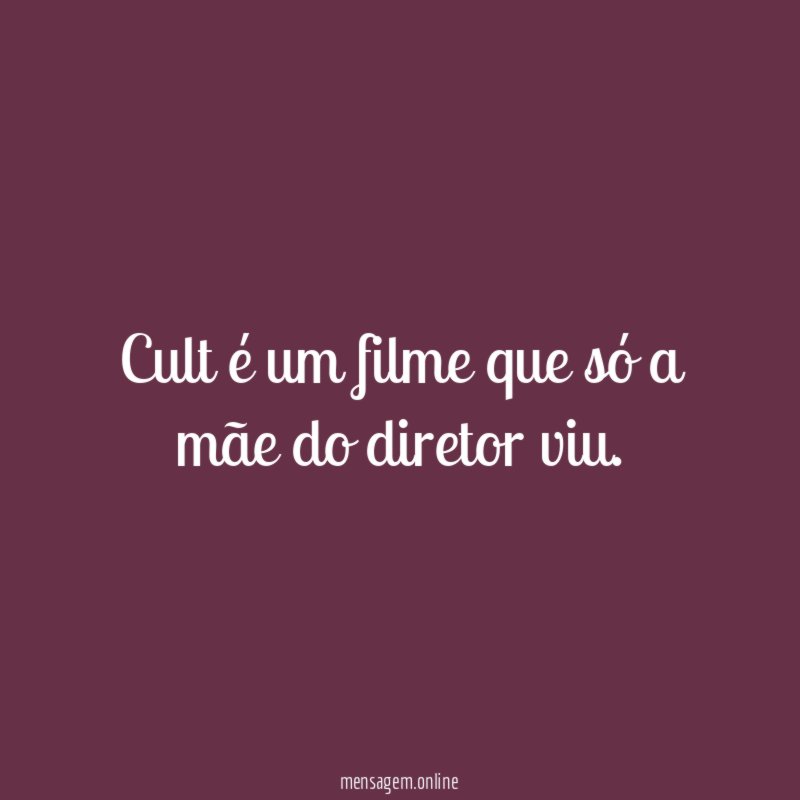 Cult é um filme que só a mãe do diretor viu