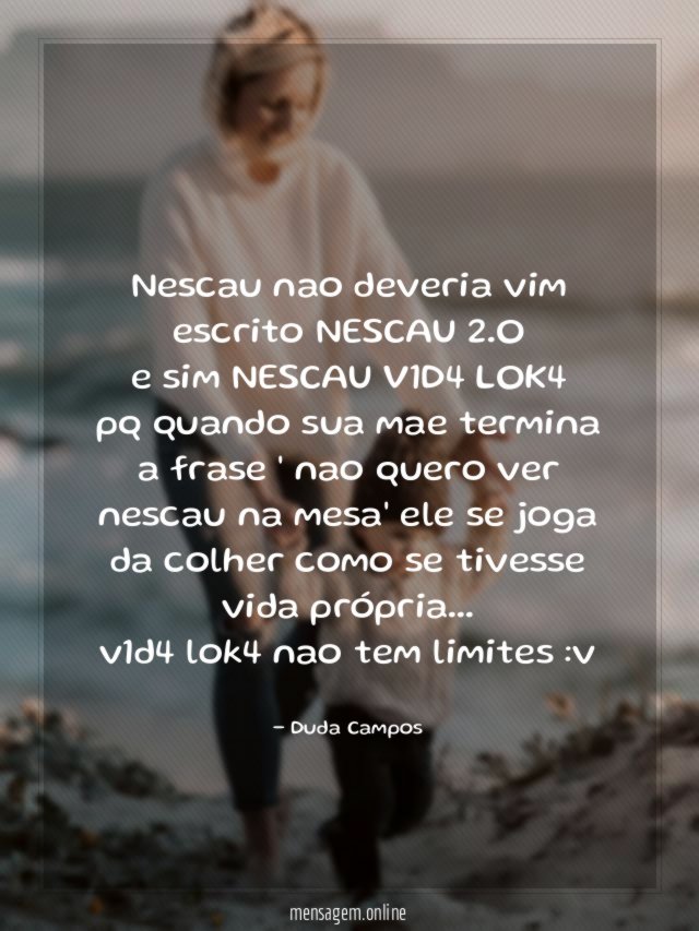 nescau nao deveria vim escrito NESCAU 2