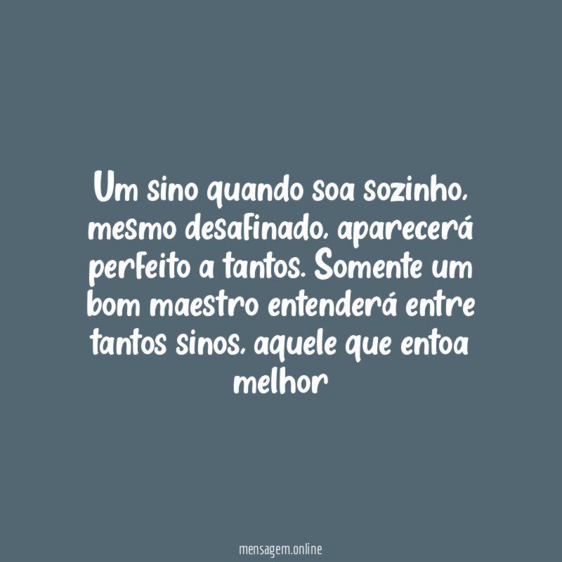 Um sino quando soa sozinho