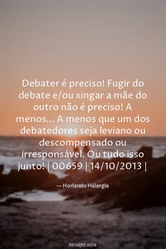 Debater é preciso