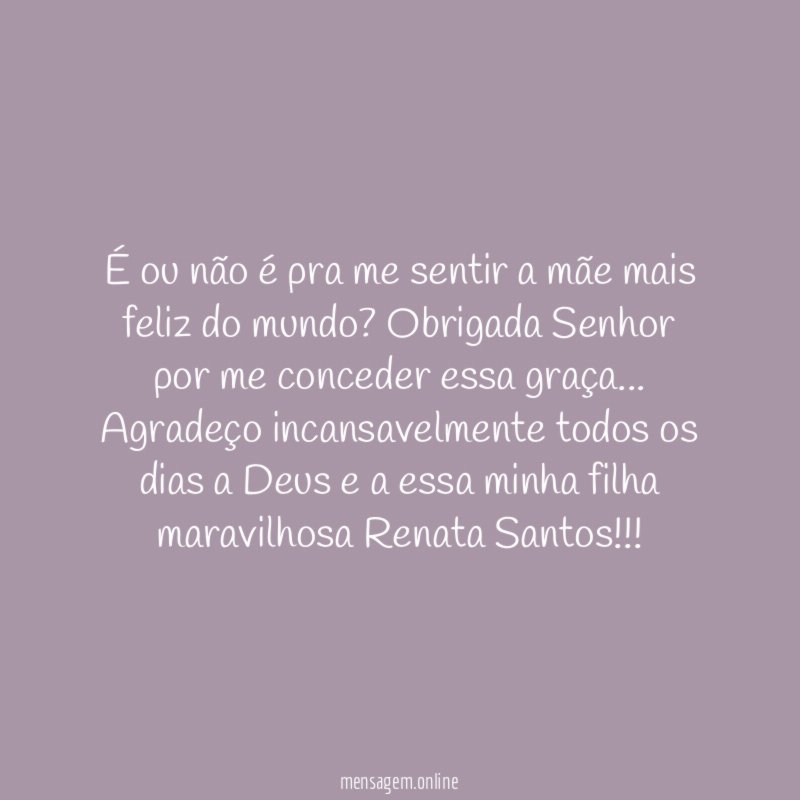É ou não é pra me sentir a