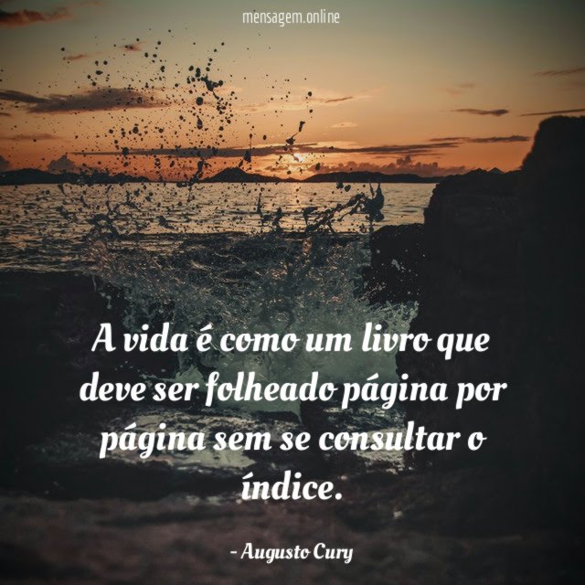 A vida é como um livro que deve