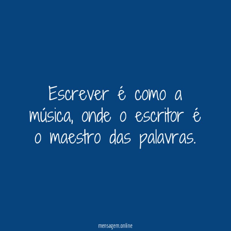 Escrever é como a música