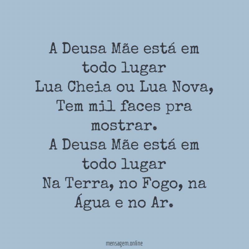 A Deusa Mãe está em todo lugar Lua Cheia