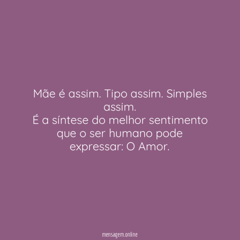 Mãe é assim