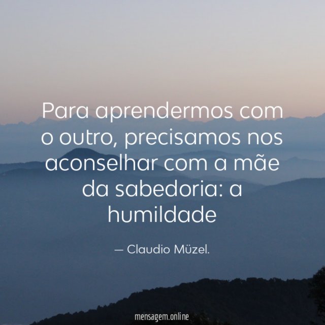 Para aprendermos com o outro