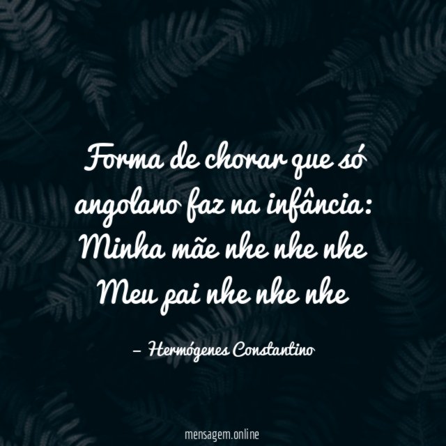 Forma de chorar que só angolano faz na infância: