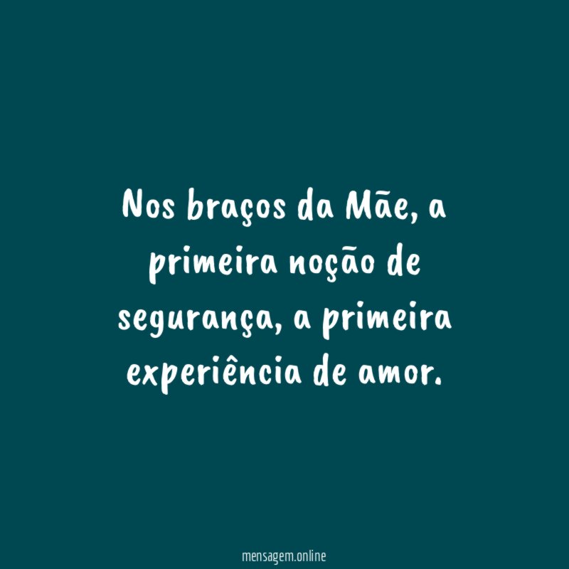 Nos braços da Mãe