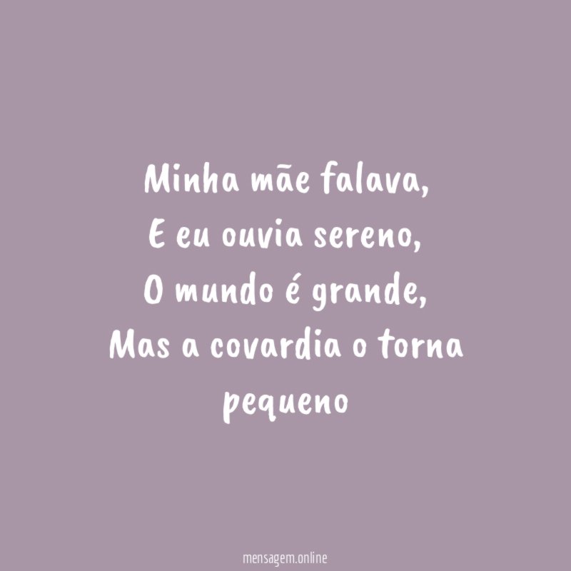 Minha mãe falava