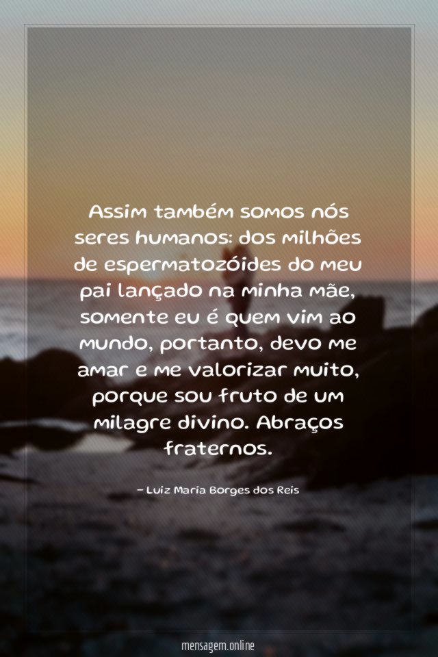 Assim também somos nós seres humanos