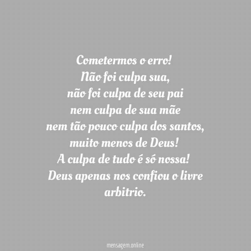 Cometermos o erro
