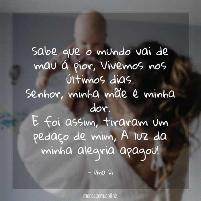 Sabe que o mundo vai de mau á pior