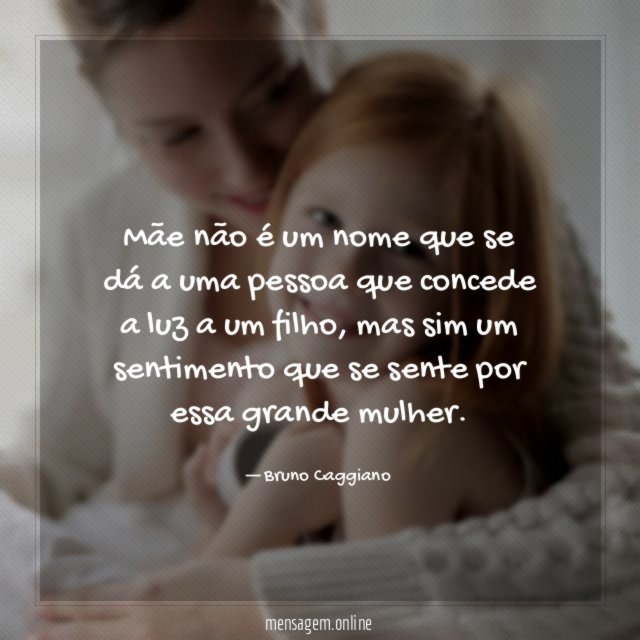 Mãe não é um nome que se dá