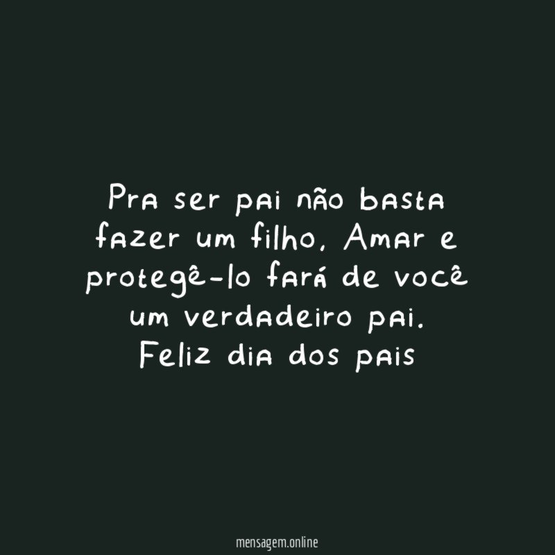 Pra ser pai não basta fazer um filho