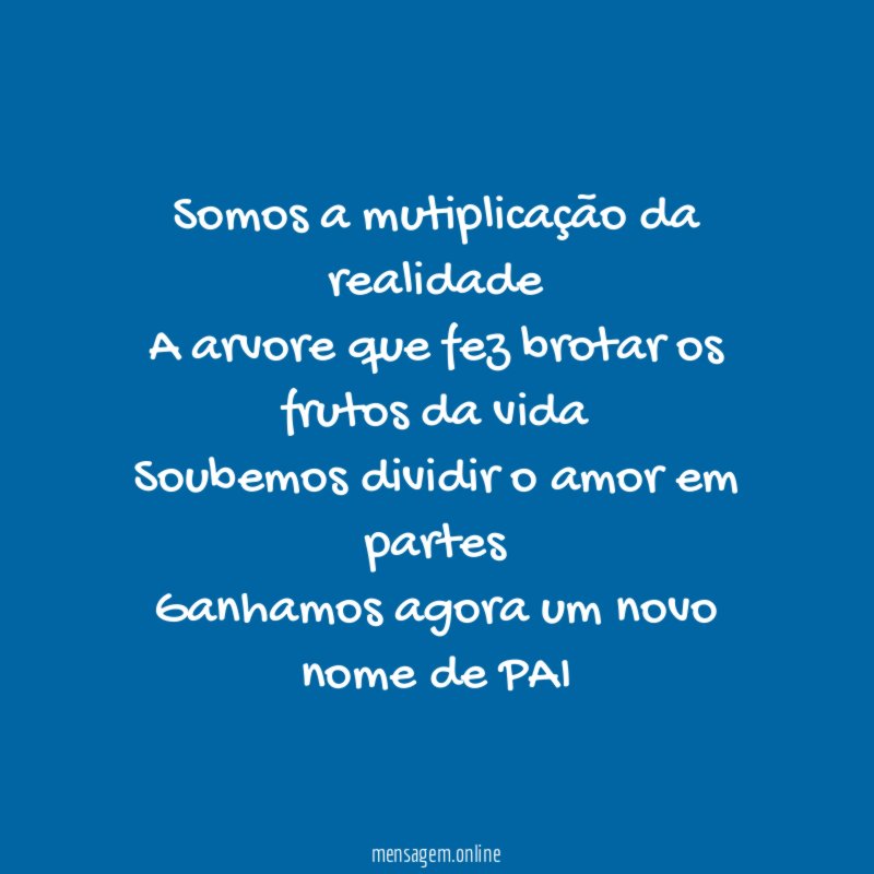 Somos a mutiplicação da realidade A arvore que fez