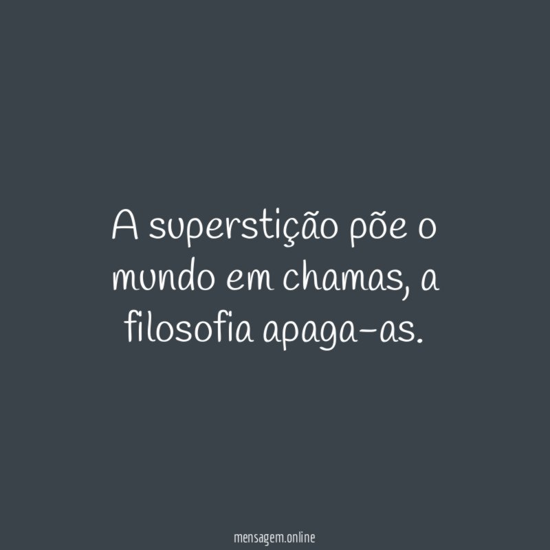 A superstição põe o mundo em chamas