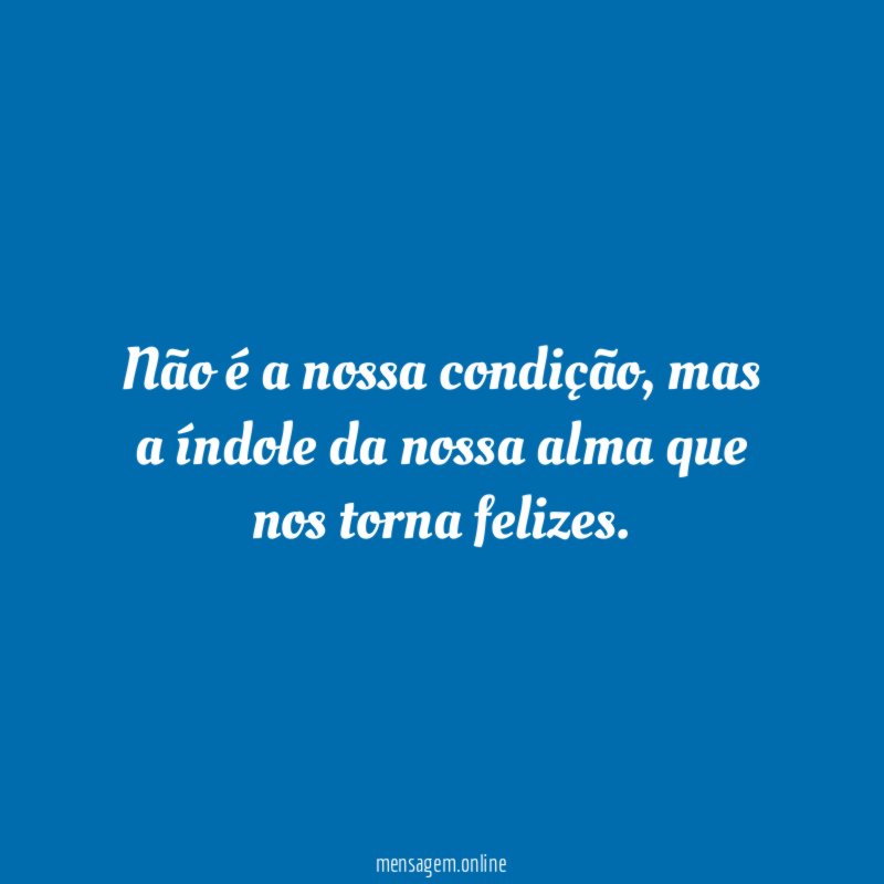 Não é a nossa condição
