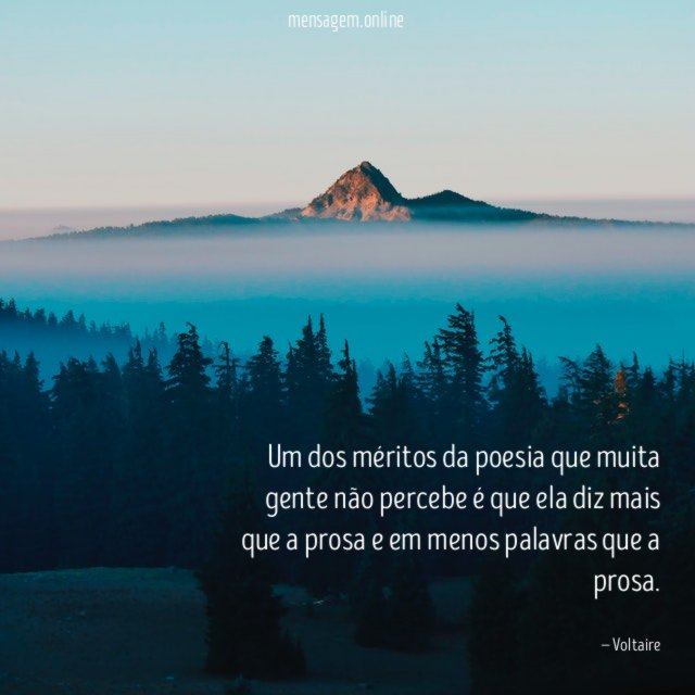Um dos méritos da poesia que muita gente